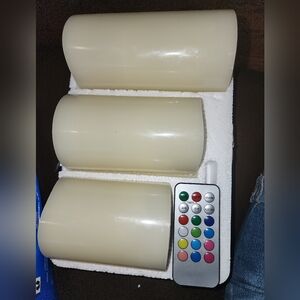 3 Piece LED Classic or Color Changing Flameless Candle Set w/ Remote by Lavish H